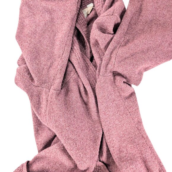Chloe & Jasmine Large Dusty Pink Open Front Cardigan Sweater w/Pockets - Picture 7 of 8